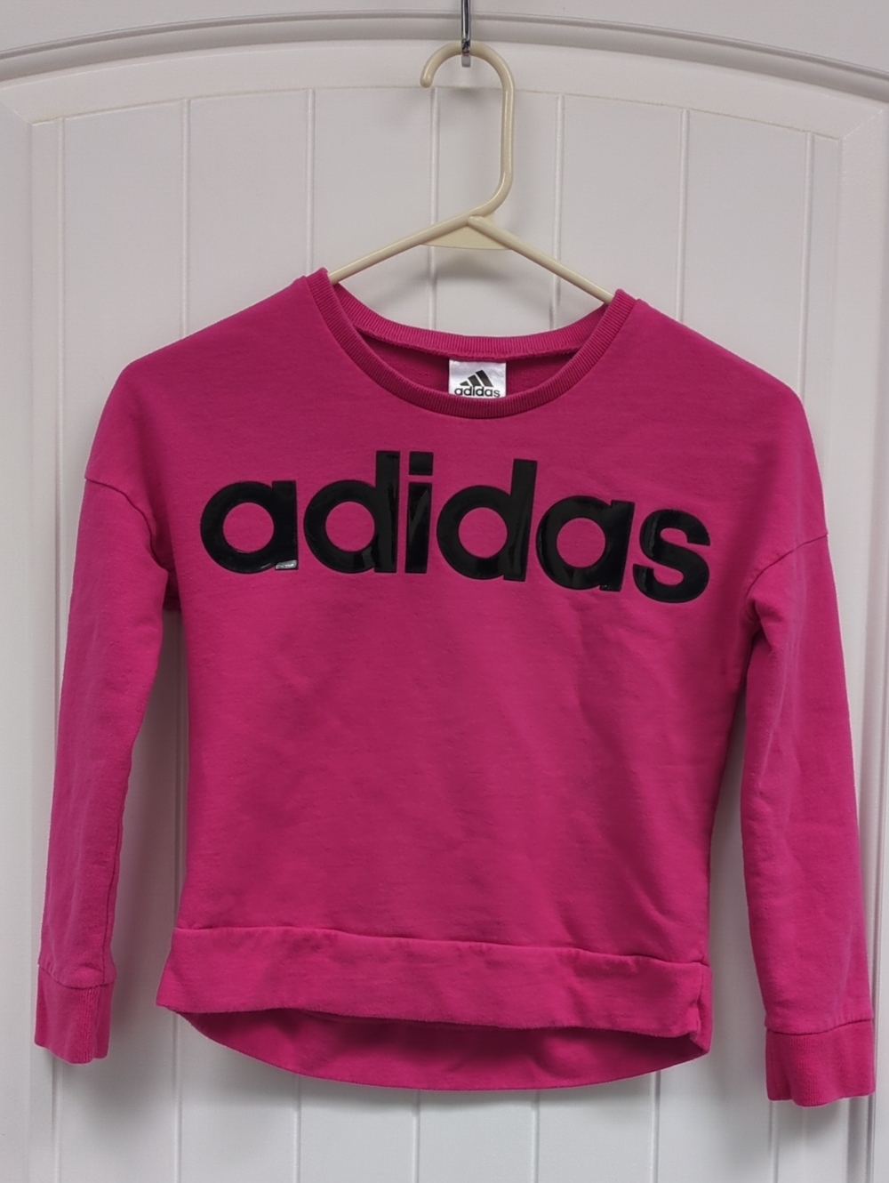 adidas Hot Pink Crewneck with Black Logo